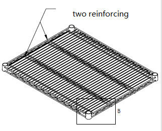7 Tiers Industrial Chrome Plated Stackable Wire Shelving Units , 14 Inch Deep Wire Shelving