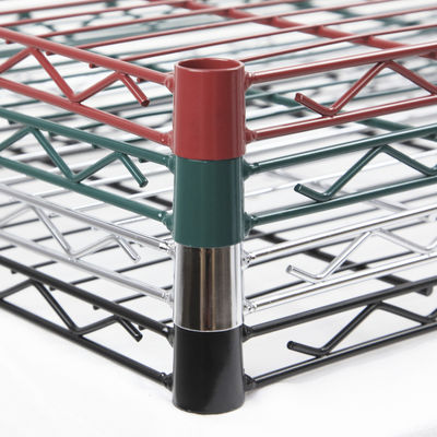 5 Layers Slant Tilt Show Room Commerical Angled Wire Shelving With Castors