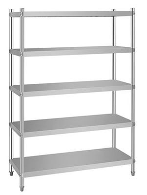 4 Tiers Stainless Steel Heavy Duty Storage Racks , Kitchen Food Storage Shelving Units