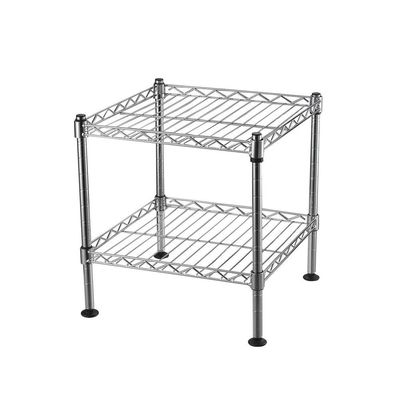 2 Tier 12” Deep Chrome Light Duty Home Kitchen Wire Shelving Units With NSF Certification