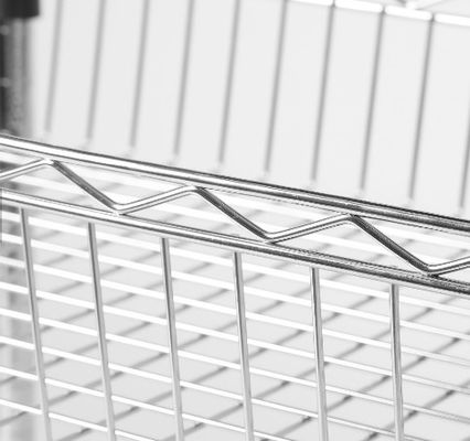 NSF Restaurant Kitchen Use 3 Layers Wire Utility Cart Basket , Rolling Kitchen Utility Cart