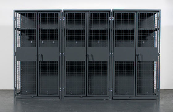 Military , Gym Heavy Duty Storage Locker , Steel Ventilated Wire Mesh Partitions