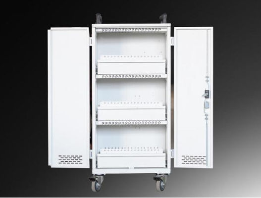 High Capacity Movable Laptop Tablet Storage & Charging Cart With Steel Material