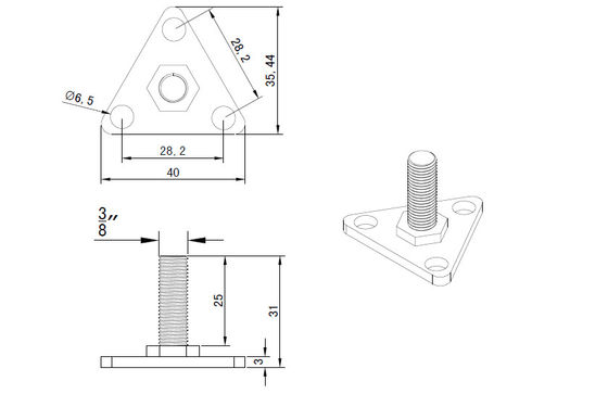 White Wire Shelving Parts , SS 304 Adjustable Leveling Bolt Down Foot For 1"  Posts