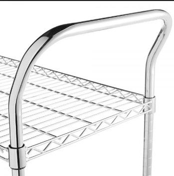 Chrome Wire Shelving Parts , Wire Shelf Trolley Utility U Shape Handles