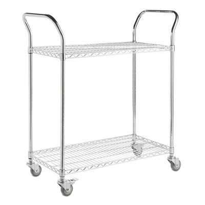 Chrome Wire Shelving Parts , Wire Shelf Trolley Utility U Shape Handles