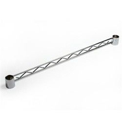 8"-24" Wire Shelving Parts , Zinc Chrome Epoxy Powder Coating Hanger Rail For Better Stability