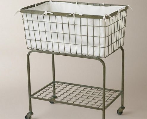 2 Tier Heavy Gauge Iron Wire Laundry Basket House Hold Organizer 810x400x730 mm
