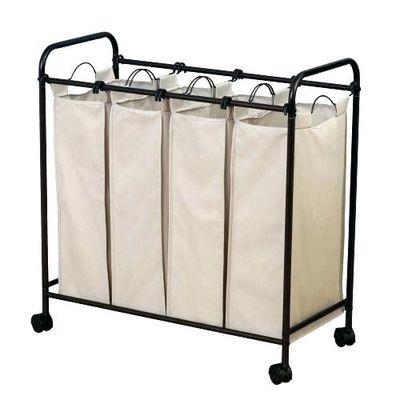 Commercial Use Large Laundry Hamper With 3 Fabric Washable Bags