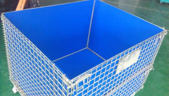 Customize Non-Standard Collapsible Wire Container With PP Liner For Warehouse