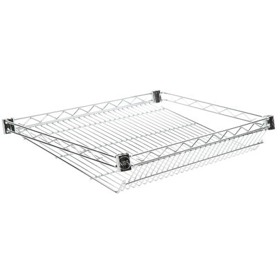 Slanted Display Angled Metal Shelf Easier For Customer to See & Access Items