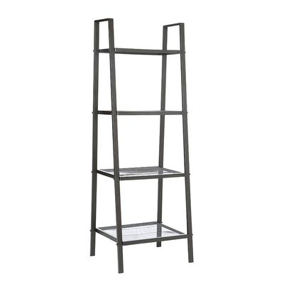 Four Layers Home Wire Shelving For Collection  , Black Or White Metal Iron Boltless Shelving