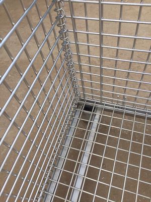 SS304 Hygiene Food Industry Stackable Storage Baskets Easily Moving