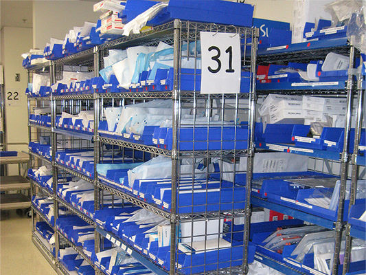 5 - Layers Heavy Duty Storage Racks / Chrome Wire Mesh Shelving 18"X30"X64''