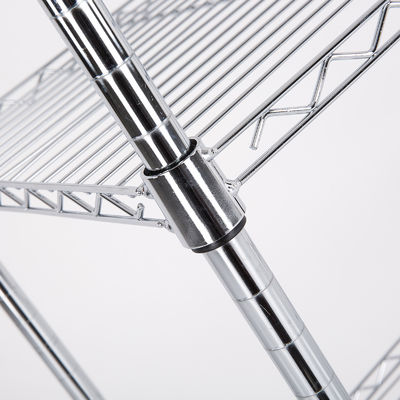 5 - Layers Heavy Duty Storage Racks / Chrome Wire Mesh Shelving 18"X30"X64''