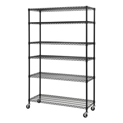6 Tier Adjustable Commercial Wire Shelving Units For Convenience Stores