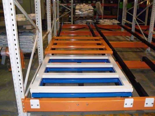 Powder Coating Heavy Duty Storage Racks Anti - Rust Push Back Racking