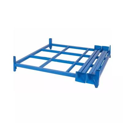 Galvanized Treatment Metal Stacking Pallets Blue Color / Industrial Stacking Racks