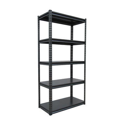 Black 5 Levels Industrial Heavy Duty Boltless Rack In Gourd Hole
