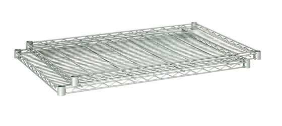 Dry Or Wet Commercial Wire Shelving / Stainless Steel Wire Shelves Chrome Finish