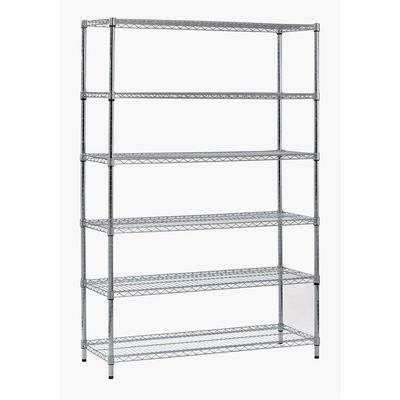Flour Products Commercial Wire Shelving / Chrome Adjustable Metal Shelving Unit