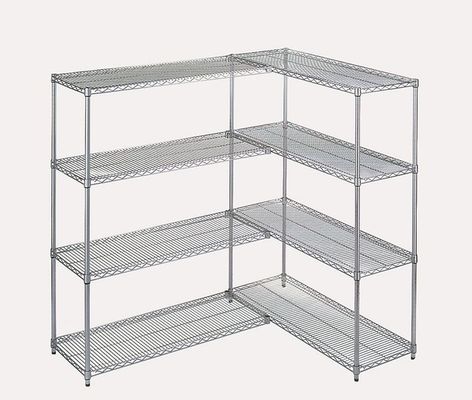 Large Capacity Chrome Plated Wire Shelving Unit Add On Kit Beverage Display