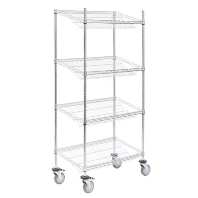 18" D X 36" W X 60" H Fruits Display Storage Shelving Slanted Wire Basket