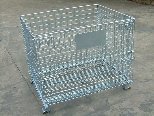 Foldable Wire Mesh Container Q235 50x100 Wire Mesh Pallet Cages
