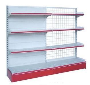 Wall Glass Panel Supermarket Display Fixtures For Cosmetics / Beverage