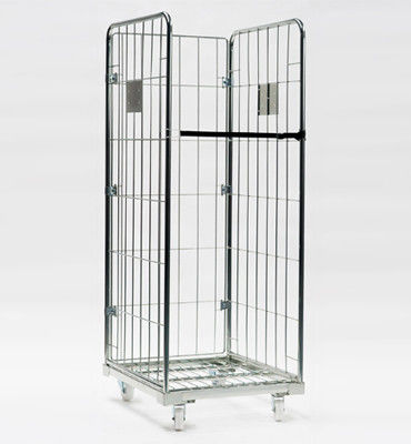Trundle Design Roll Container Cage For Hospital / Supermarket