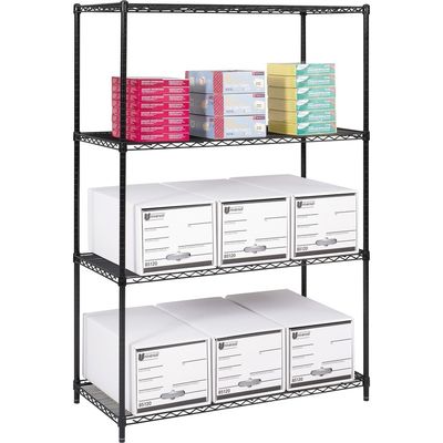 18" D X 42" W Office Supplies Storage Solution Epoxy Wire Shelving Unit