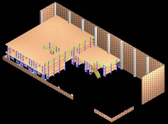 OEM Heavy Duty Mezzanine Floor For Garment Fabric Storage Loading Capacity 1000 KG