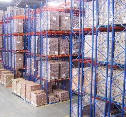 Four Pallets Heavy Duty Storage Racks / Metal Warehouse Shelving For Tobacco Industry