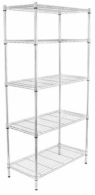 5 Tier Wire Shelving Rack Chrome Finish Home Kitchen Storage Shelving Unit