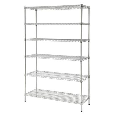 6-Tier New Chrome Plated Wire Rack Kitchen Storage Steel Shelving Unit 36"W X 18"D