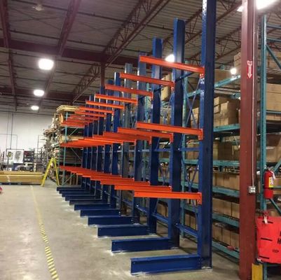 Vertical Column Cantilever Pipe Storage Racks Double Faced / Single Faced