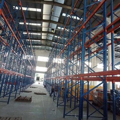 Food Packaging Selective Warehouse Pallet Racking Multi Level Cold Roll Steel