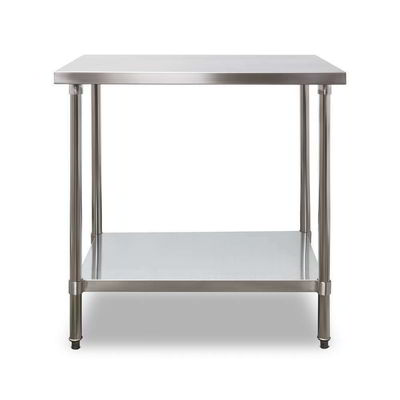 Dry Store Stainless Steel Workbench With Shelves / Undershe Commercial Work Table