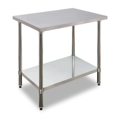 Dry Store Stainless Steel Workbench With Shelves / Undershe Commercial Work Table