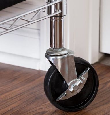 Chrome Commercial Wire Shelving With Casters Heavy Duty NSF Certificate