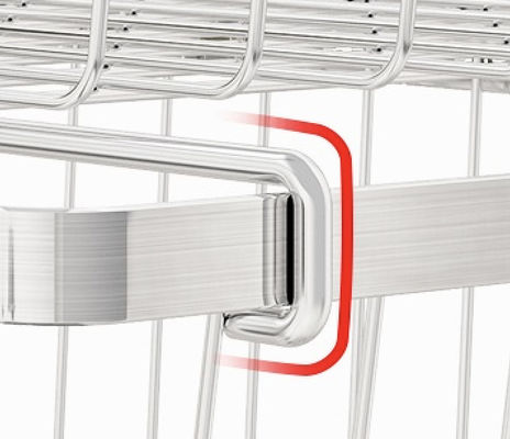 Muti - Purpose Durable Stacking Wire Grid Baskets Rack Storage Organizer 20x41.5x33cm