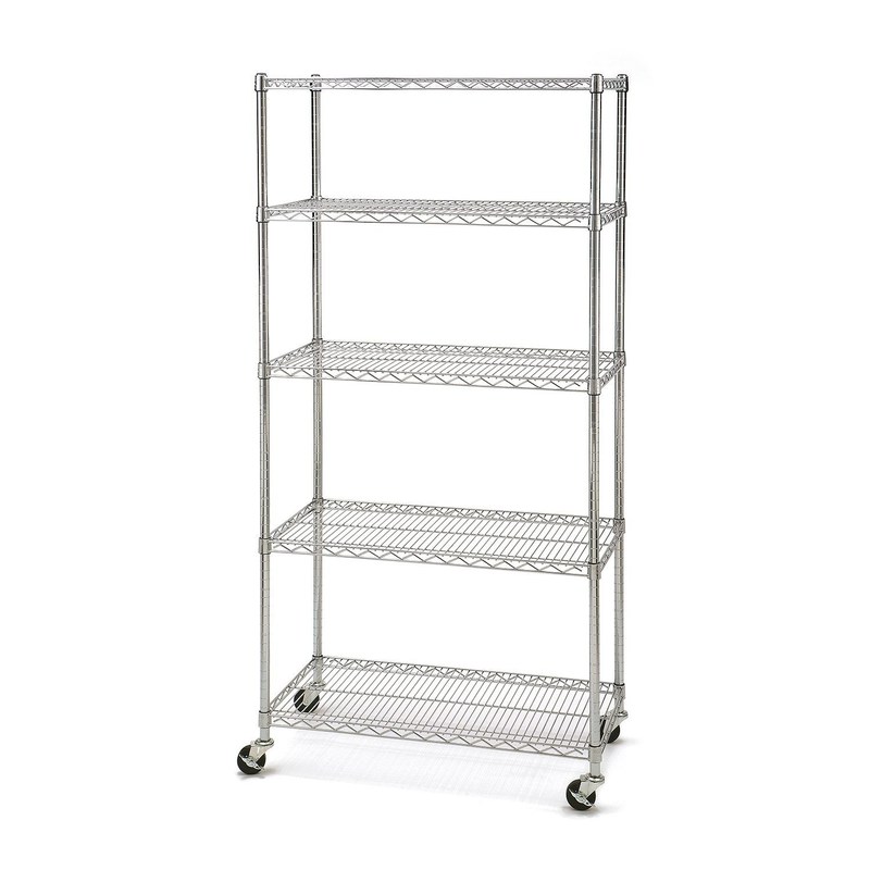 Galvanized Commercial Wire Shelving Metal Storage Rack Unit For Hygiene Food