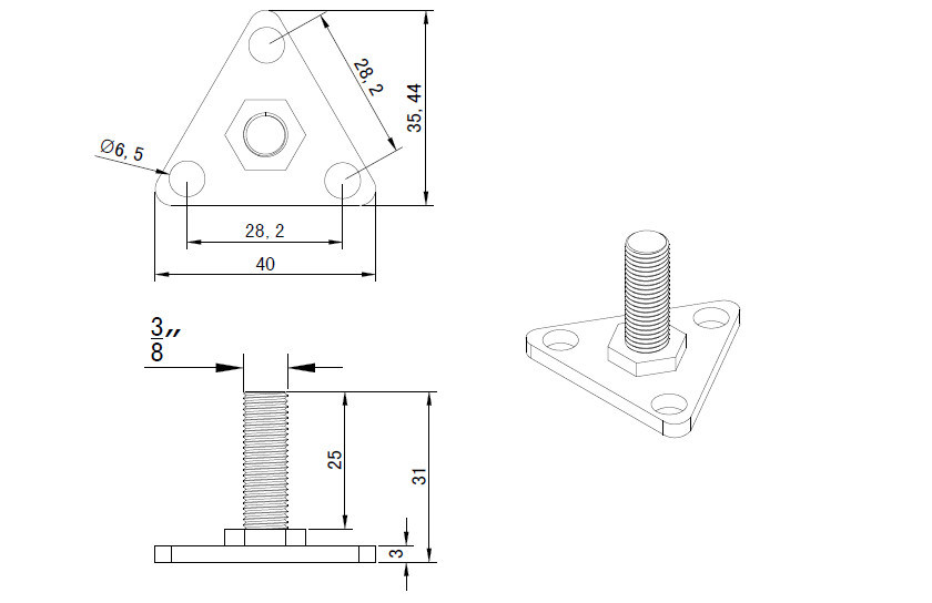 White Wire Shelving Parts , SS 304 Adjustable Leveling Bolt Down Foot For 1"  Posts