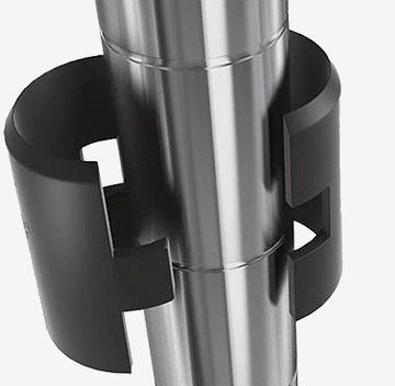 Shelving Lock Plastic Shelf Clips For 1" Diameter Posts , Shelving Unit Accessories