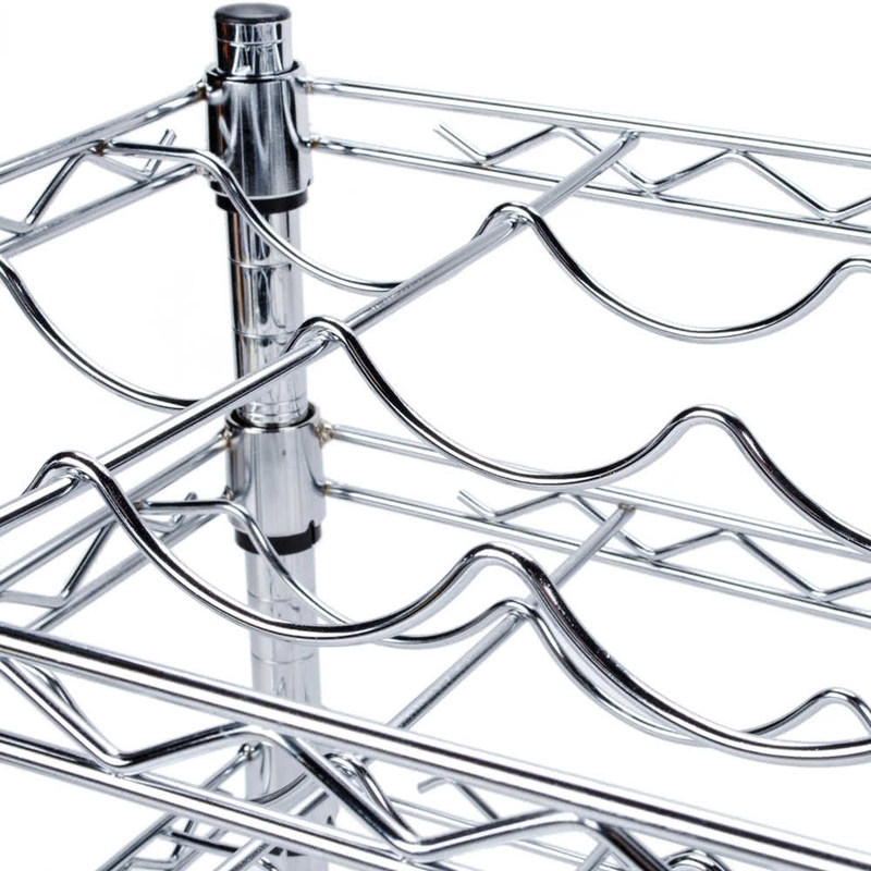 14" x 24" 3 Slanted Wire Shelving Wine Rack For Restaurant , Bar , Club , Vineyard , Lounge
