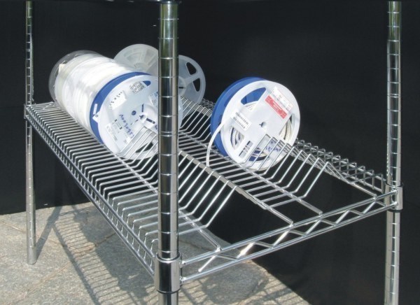 Electro - Static Discharge ESD Chrome Storage SMT Reel Shelving With Wire Mesh Structure