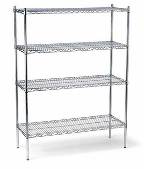Zinc Steel Commercial Wire Shelving Storage Rack 4 Shelf For Refrigerated Warehouse