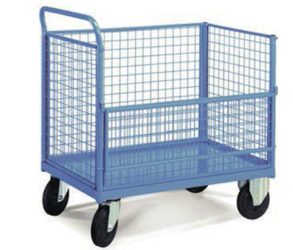 Collapsible Transship Metal Pallet Box With Wheels For Warehouse