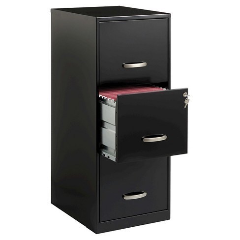 Movable Pedestal 3 Drawer Metal Filing Cabinet / Metal Document Cabinet