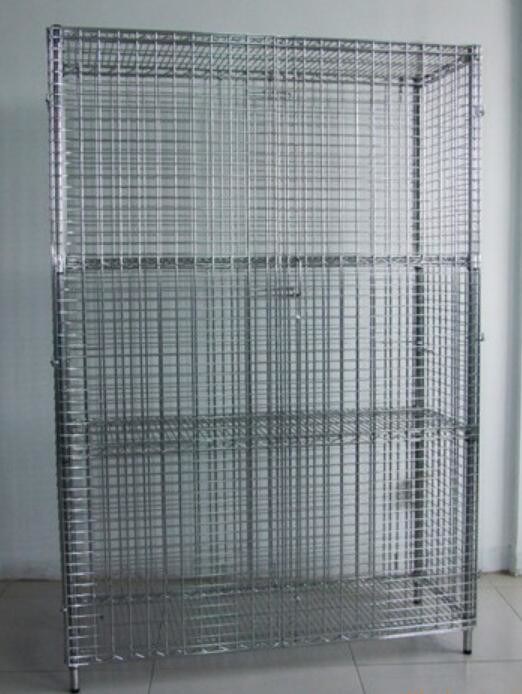 40" X 18" X 72"  Wire Utility Cart, Logistics Laundry Wire Roll Cage Container
